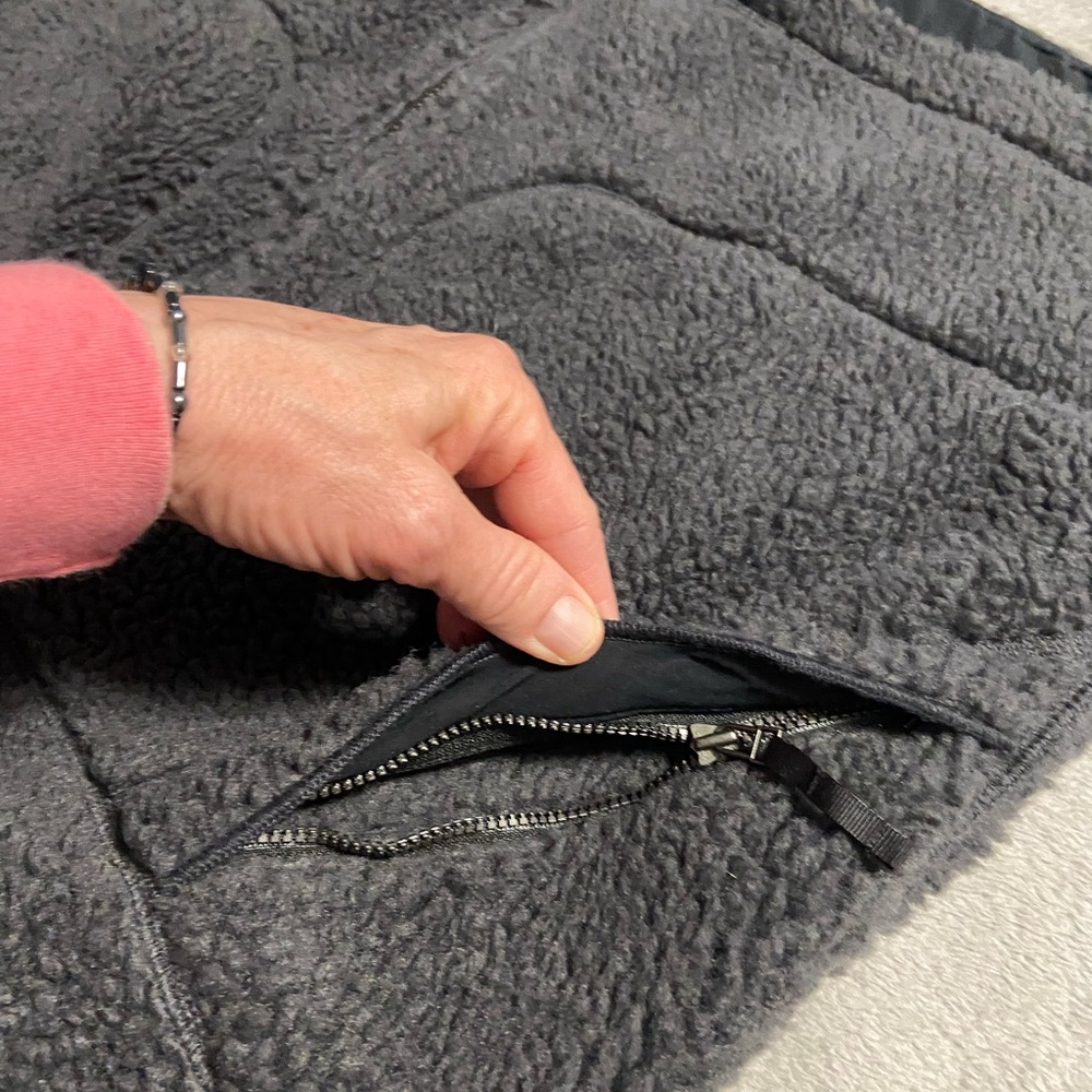 L.L. Bean Charcoal Teddy Jacket with Hood - Picture 5 of 5